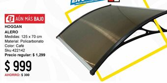 Sodimac Homecenter Alero policarbonato café 125x70 oferta