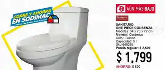 Sodimac Homecenter Wc one piece consenza oferta
