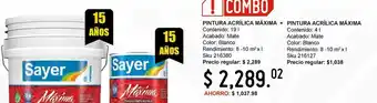 Sodimac Homecenter Pintura acrilica maxima base blanca 19l oferta
