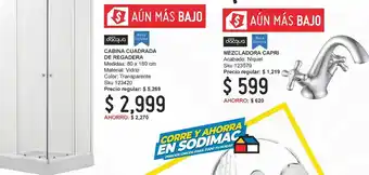 Sodimac Homecenter Cabina cuadrada de regadera oferta