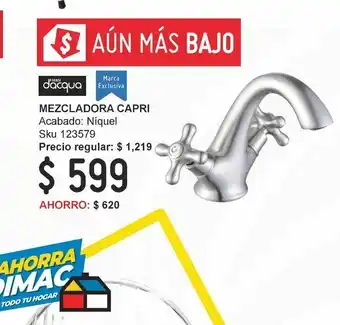 Sodimac Homecenter Mezcladora de lavabo capri níquel oferta