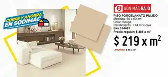 Sodimac Homecenter Pisos cerámicopiso porcelanato pulido 60x60 cm oferta