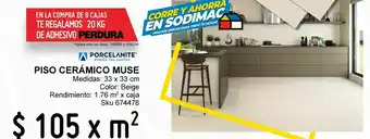 Piso 33x33 muse beige