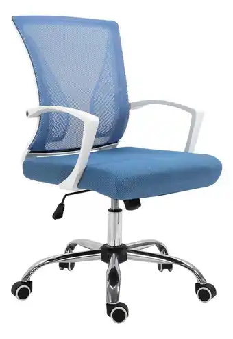 Mercado Libre Silla De Oficina Top Living Ergonómica Semi Reclinable Azul oferta