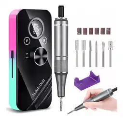 Mercado Libre Pulidor De Uñas Esmeril Profesional Drill Taladro 35000 Rpm oferta