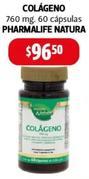 Farmacias Guadalajara COLÁGENO 760 mg. 60 cápsulas PHARMALIFE NATURA oferta