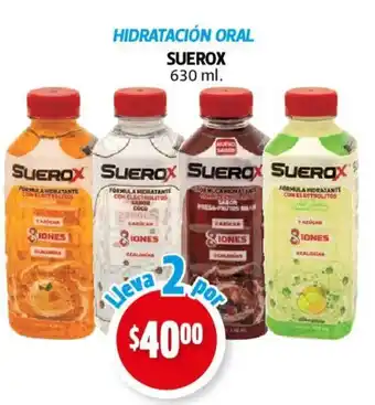 Farmacias Guadalajara HIDRATACIÓN ORAL SUEROX 630ml oferta