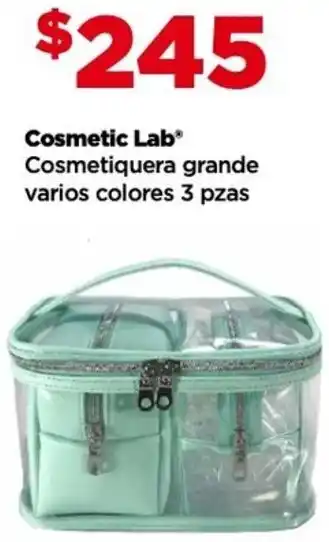 Bodega Aurrerá Cosmetic Lab Cosmetiquera grande varios colores 3 pzas oferta