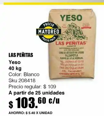 Yeso construccion 40 kg