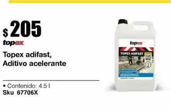 Topex adifast, aditivo acelerante de fraguado de concreto 4.5 l