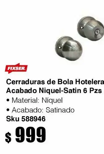 Black and Decker Cerraduras de bola hotelera acabado niquel-satin 6 pzs oferta
