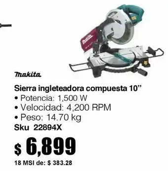 Sierra de inglete compuesta 10"