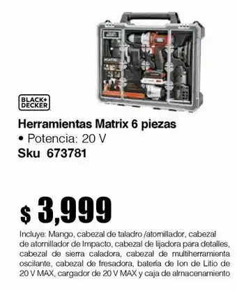Herramientas matrix 6pz bdcdmt1206kitc