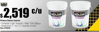 Pintura deluxe interior mate blanco 5 gl