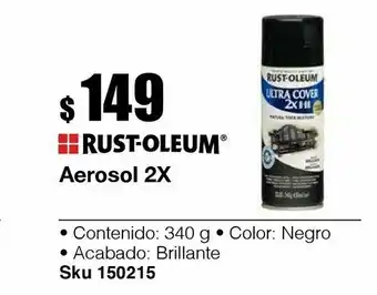Aerosol 2x negro brillante 340 g