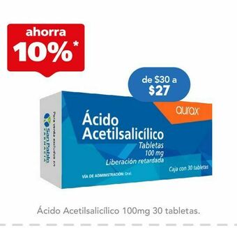 Farmacia San Pablo Acido acetilsal tab 100mg c/30 genvita oferta