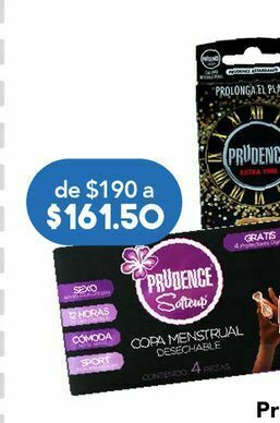 Prudence copa menstrua desech caj c/4pzs