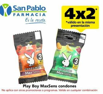 Farmacia San Pablo Playboy condones max sens passion c/3pzs oferta