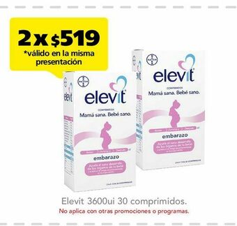 Farmacia San Pablo Elevit com 3600ui caj c/30 oferta