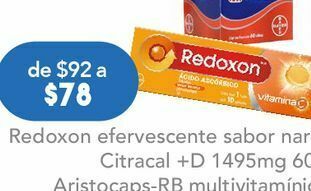 Farmacia San Pablo Redoxon naranja eferv tab 1 gr caj c/10 oferta