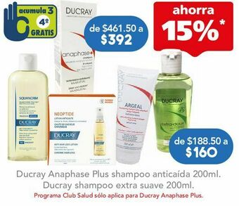 Farmacia San Pablo Ducray anaphase plus shampoo tub c/200ml oferta