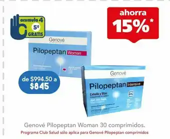 Farmacia San Pablo Genove pilopeptan woman caj c/30 oferta