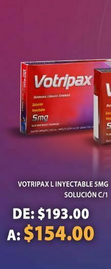 Votripax l sol 5mg amp c/1