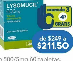 Farmacia San Pablo Lysomucil eferv tab 600mg caj c/20 oferta