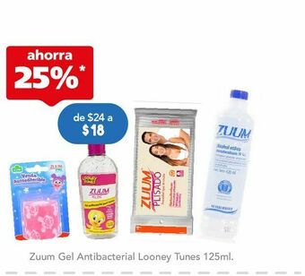 Farmacia San Pablo Zuum gel antibact looney tunes c/125ml oferta