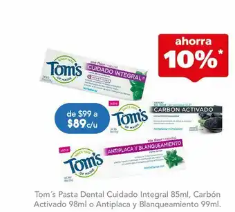 Farmacia San Pablo Tom´s pasta dental cuidado integ c/85ml oferta