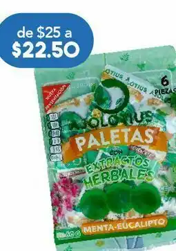 Ajolotius paletas menta-eucal bol c/6pzs