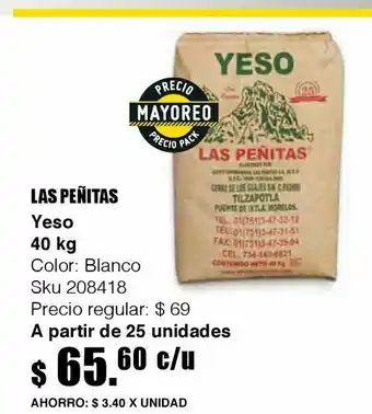 Yeso construccion 40 kg