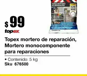 Fester Topex mortero de reparación, mortero monocomponente para reparaciones estructurales 5 kg oferta