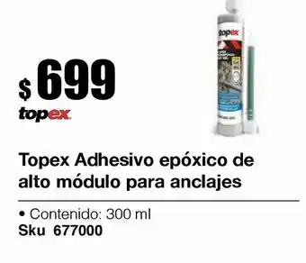 Fester Topex adhesivo epoxico de alto modulo para anclajes 300ml oferta