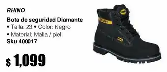 Bota seguridad piel negra no 23