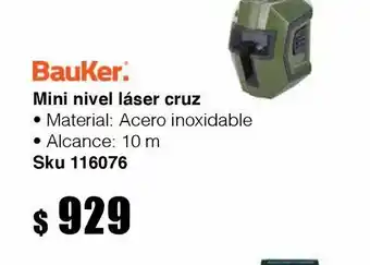 Mini nivel cruz laser bauker