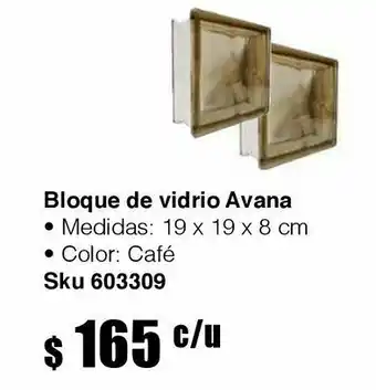 Fester Bloque vidrio 19x19x8 avana oferta