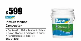 Fester Base pintura vinílica contractor 19 l base blanca oferta