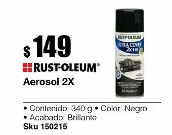 Aerosol 2x negro brillante 340 g