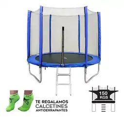 Mercado Libre Trampolin Brincolin Rudo 8ft 2.5 M Envío Y Calcetines Gratis Azul Negro Azul oferta