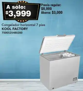 City Club KOOL FACTORY Congelador horizontal 7 pies oferta