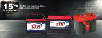 Todos los acumuladores CÓDIGOS SELECCIONADOS