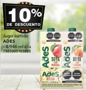 City Club Jugo surtido ADES 4/946ml oferta