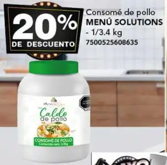 City Club Consomé de pollo MENÚ SOLUTIONS 1/3.4kg oferta