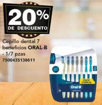 City Club Cepillo dental 7 beneficios ORAL-B 1/7 pzas oferta