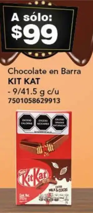 City Club Chocolate en Barra KIT KAT 9/41.5g oferta