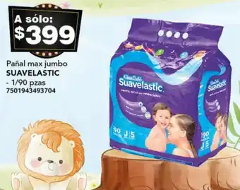 City Club Pañal max jumbo SUAVELASTIC 1/90pzas oferta