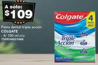 City Club Pasta dental triple acción COLGATE 4/150ml oferta