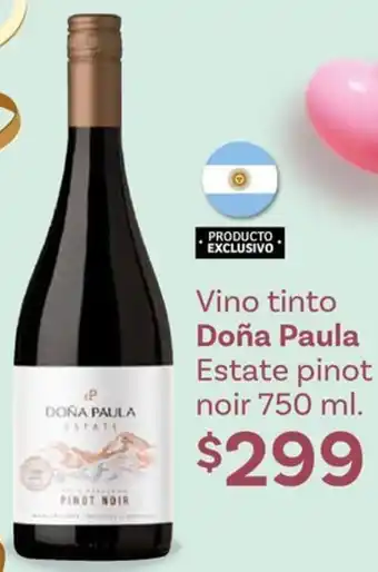 Soriana Híper Vino tinto Doña Paula Estate pinot noir 750ml oferta