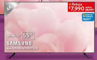 Walmart SAMSUNG Smart TV 55" oferta